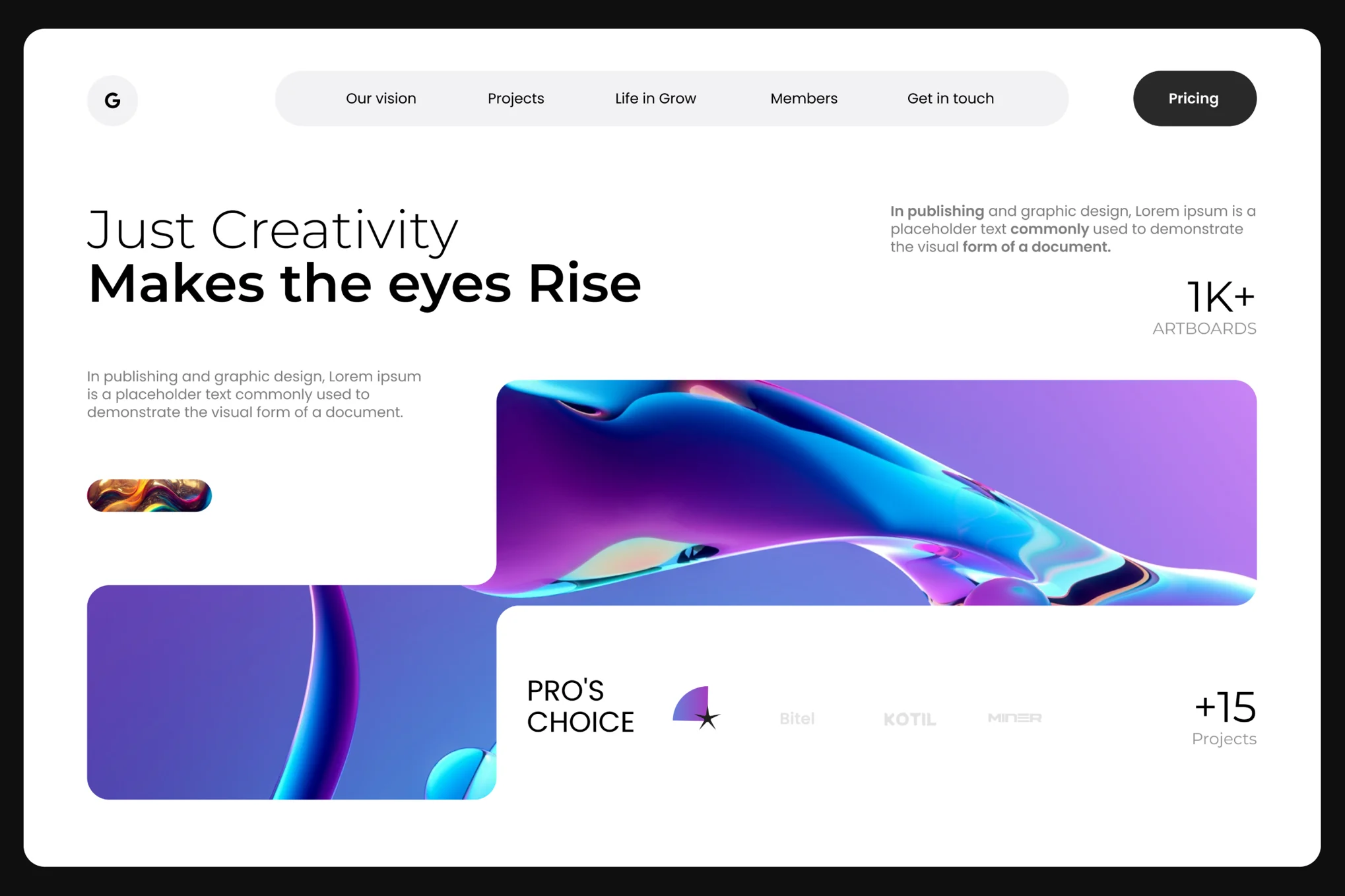 Responsive website design project featuring modern user interface and user experience design